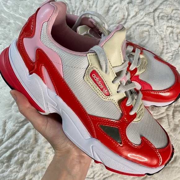 adidas falcon pink and white